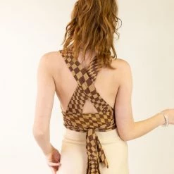 Cotton Candy Featured Knowing You Checkered Crop Top