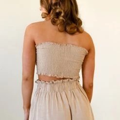 Nectar Clothing New Arrivals Sun Seeking Smocked Crop Top