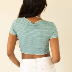 Emory Park Featured Without Me Smocked Crop Top