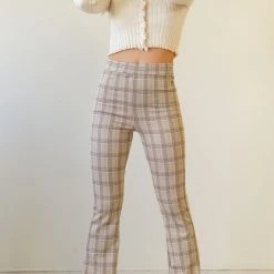 Orange International Secret Moments Plaid Pants