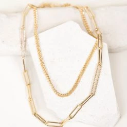 Joia Double Layered Chain Necklace