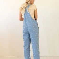 Nectar Clothing Featured Smiley Face Denim Overalls