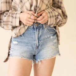 Signature 8 Enjoy Life Distressed Denim Shorts