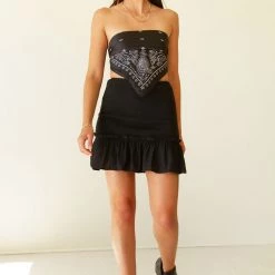 Papermoon Stay Together Smocked Mini Skirt Featured