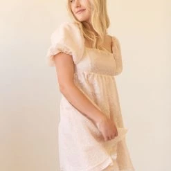 Nectar Clothing Here & Now Swiss Dot Babydoll Dress