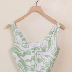 Nectar Clothing Great Day Swirl Denim Corset Top New Arrivals