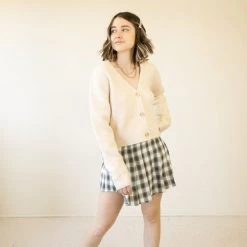 Mable Want It Plaid Mini Skirt