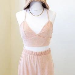 Nectar Clothing Good Mood Terrycloth Crop Top