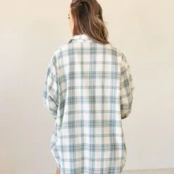 Nectar Clothing Playing Games Plaid Button Down Top