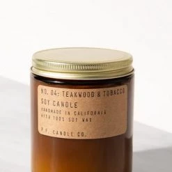 P.F. Candle Co. Teakwood & Tobacco 7.2oz Candle By P.F. Candle
