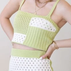 Blue Blush Better World Knit Crop Top Featured