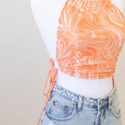 Twin Sister Featured Come Here Swirl Crop Top