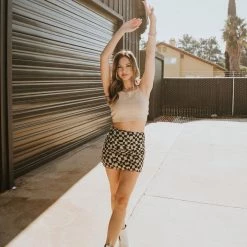Bailey Rose Never Closer Checkered Mini Skirt