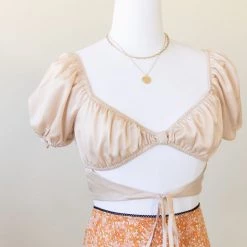 Edit By Nine Be Alone Satin Crop Top