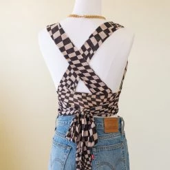 Cotton Candy Featured Knowing You Checkered Crop Top