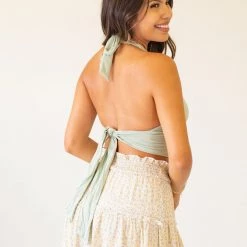 Papermoon Tops Lost Stars Halter Crop Top