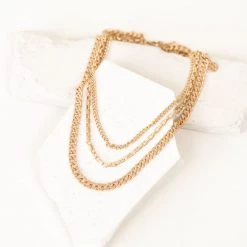 Joia Accessories Triple Layer Chain Necklace