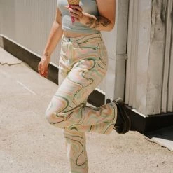 Nectar Clothing Happy Hour Swirl Print Jeans New Arrivals