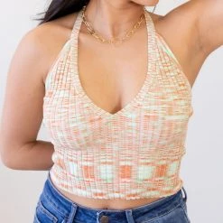 Cotton Candy Wanna Know Halter Crop Top