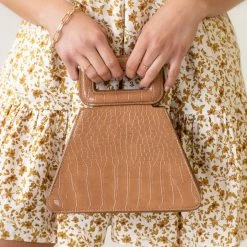 Fame Accessories Faux Leather Triangle Purse