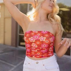 Nectar Clothing Featured Late Night Floral Tube Top