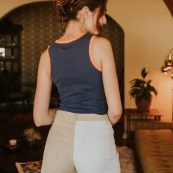 Bailey Rose Featured So Great Color Block Denim Shorts