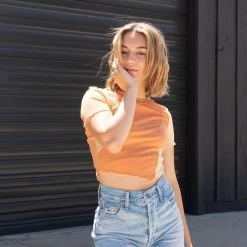 Nectar Clothing Feeling Good Sheer Crop Top