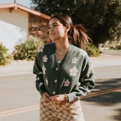 Nectar Clothing Little Moment Floral Cardigan