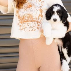 Nectar Clothing Dead To Me Girls Club Crop Graphic Tee