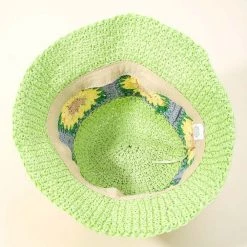 Nectar Clothing Flower Square Straw Bucket Hat