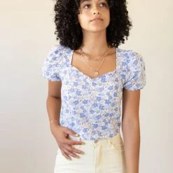 Blu Pepper Day Dreams Floral Crop Top Featured