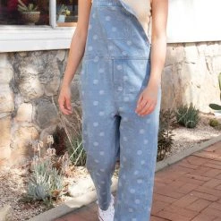 Nectar Clothing Featured Smiley Face Denim Overalls