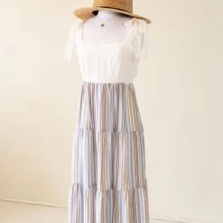 Blu Pepper Heat Waves Striped Midi Dress By For Good