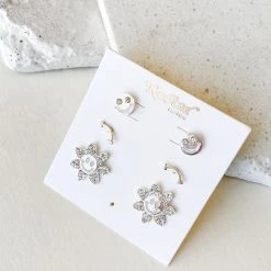 Anarchy Street Accessories Smiley Face Earring Set