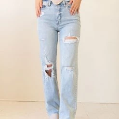 Nectar Clothing Summer Blues High Rise Dad Jeans Featured