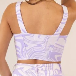 Nectar Clothing Great Day Swirl Denim Corset Top New Arrivals