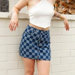 Emory Park Featured Inner Peace Denim Mini Skirt