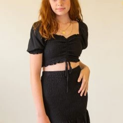 Papermoon Turn Around Smocked Mini Skirt