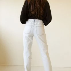 Nectar Denim The Lilia Distressed Button Up Mom Jeans By Nectar Premium Denim