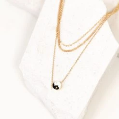 Joia Accessories Yin & Yang Layered Necklace