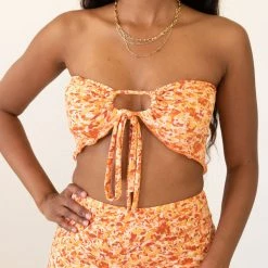 Nectar Clothing New Arrivals Knew Better Geo Print Crop Top