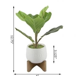 Flora Bunda Inc. Home + Lifestyle Artificial Fiddle Fig In Ceramic Pot