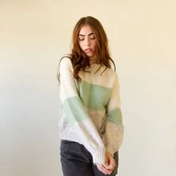 Dreamers Like Before Color Block Sweater