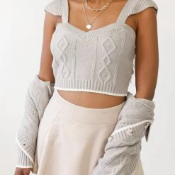 Promesa Shifting Gears Knit Crop Top Tops