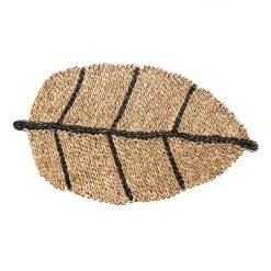 Bloomingville Home + Lifestyle Seagrass Leaf Shaped Mat