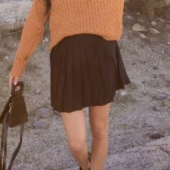 Papermoon Dare You Pleated Mini Skirt Featured