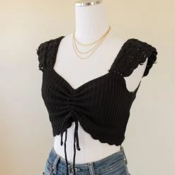 Papermoon Featured Wrong Move Knit Crop Top