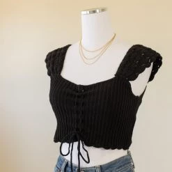 Papermoon Featured Wrong Move Knit Crop Top