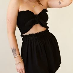 Nectar Clothing New Arrivals Sun Seeking Smocked Crop Top