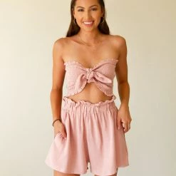 Nectar Clothing New Arrivals Sun Seeking Smocked Crop Top